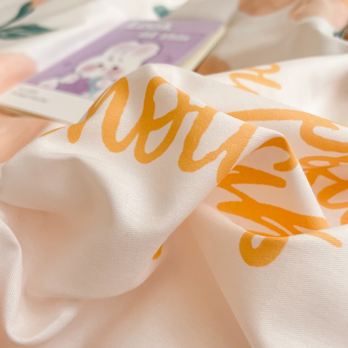 91家纺网 家纺一手货源 找家纺 雅居纺 2023新款全棉13070小清新四件套 浪漫花语