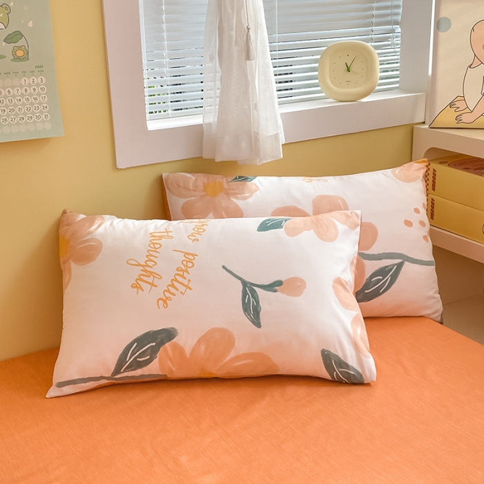 91家纺网 家纺一手货源 找家纺 雅居纺 2023新款全棉13070小清新四件套 浪漫花语