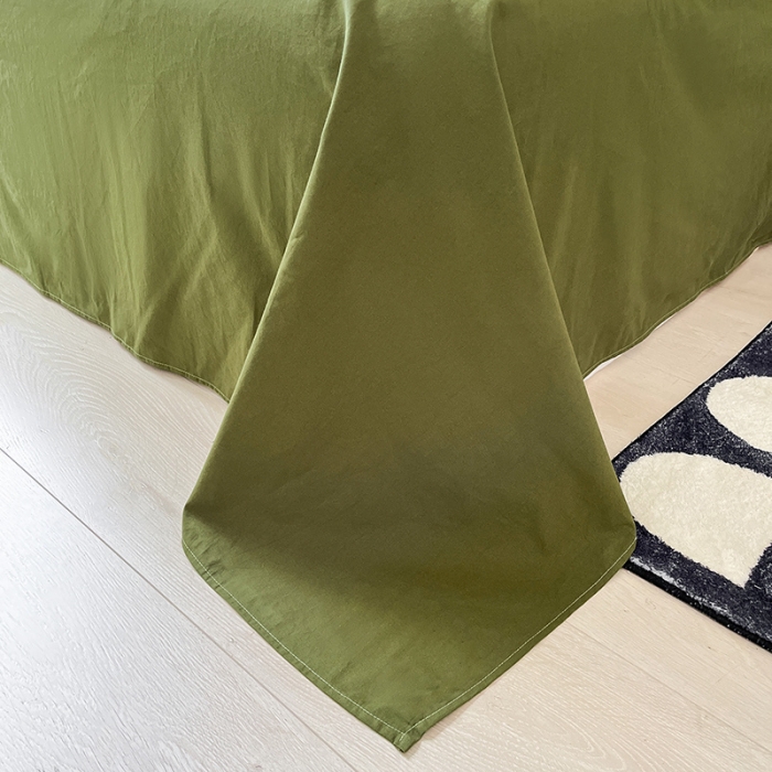 91家纺网 家纺一手货源 找家纺 雅居纺 2023新款全棉华夫格四件套 华夫格深绿