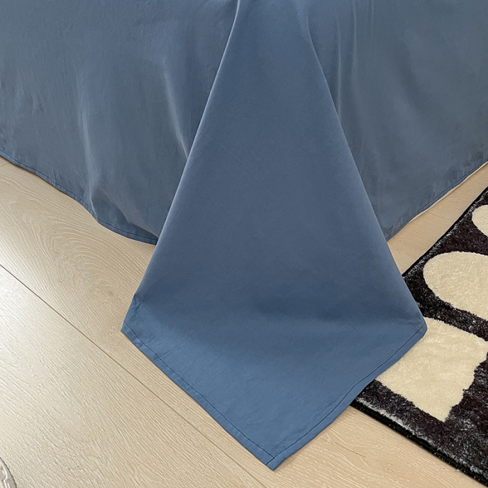 91家纺网 家纺一手货源 找家纺 雅居纺 2023新款全棉华夫格四件套 华夫格雾蓝