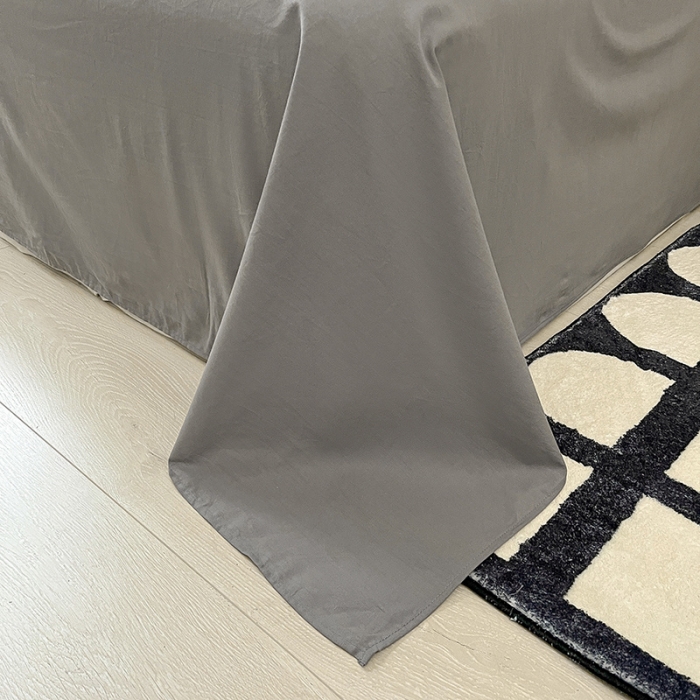 91家纺网 家纺一手货源 找家纺 雅居纺 2023新款全棉华夫格四件套 华夫格月灰