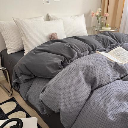 91家纺网 家纺一手货源 找家纺 (总) 雅居纺 2023新款全棉华夫格单品被套