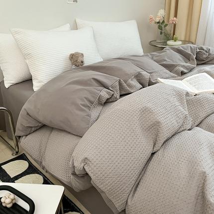 91家纺网 家纺一手货源 找家纺 (总) 雅居纺 2023新款全棉华夫格单品被套