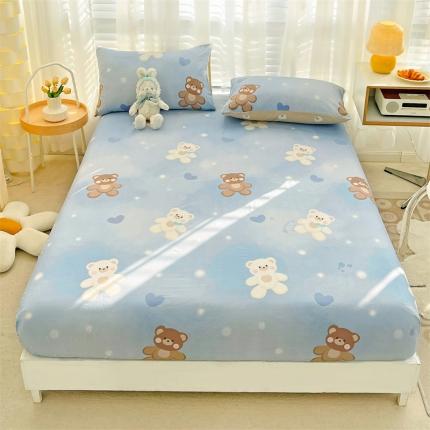 名兮 2023新款全棉印花床笠 抱抱熊