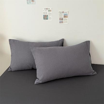 91家纺网 家纺一手货源 找家纺 (总) 雅居纺 2023新款全棉华夫格单品枕套