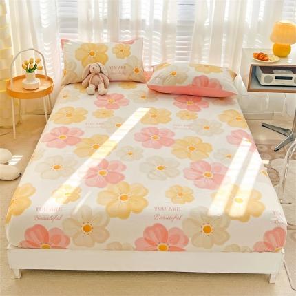 名兮 2023新款全棉印花床笠 春暖花开