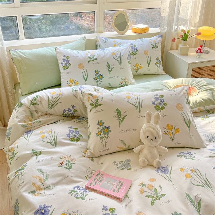 91家纺网 家纺一手货源 找家纺 曼之夏 （上新）2023春夏新款全棉印花四件套 （新）长卿