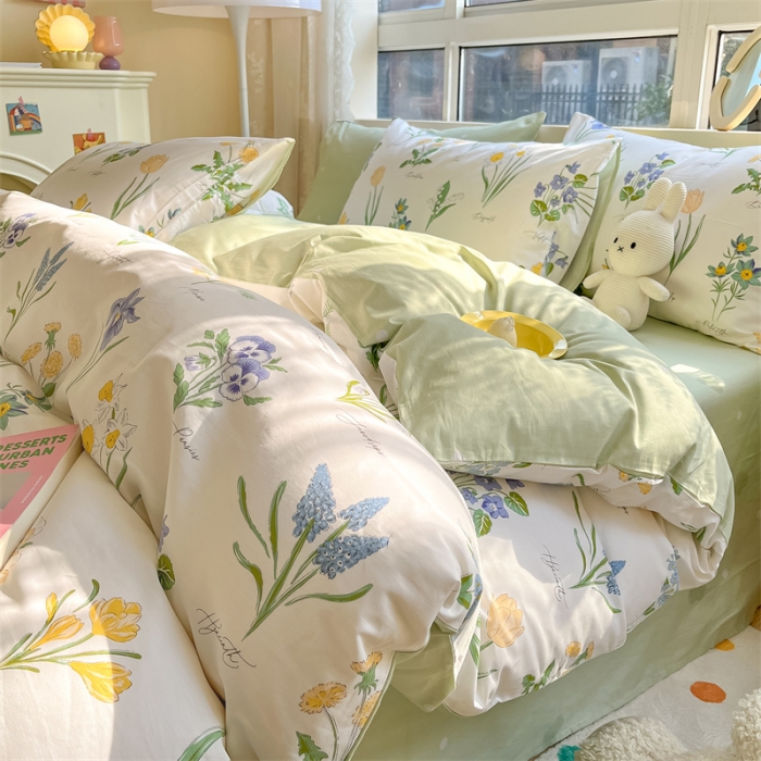 91家纺网 家纺一手货源 找家纺 曼之夏 （上新）2023春夏新款全棉印花四件套 （新）长卿