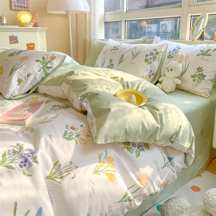 91家纺网 家纺一手货源 找家纺 曼之夏 （上新）2023春夏新款全棉印花四件套 （新）长卿