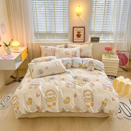 91家纺网 家纺一手货源 找家纺 (总) 蓝邻 2023新款全棉印花萌趣系列四件套