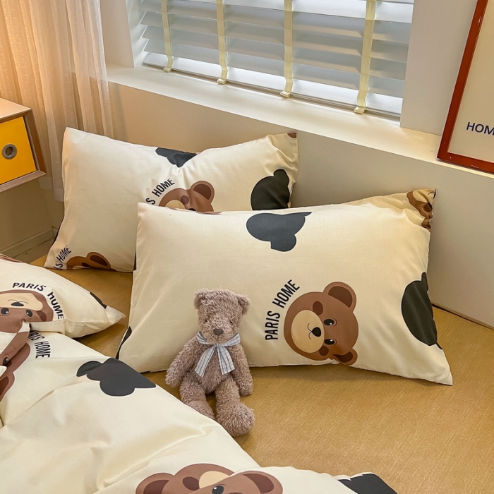 91家纺网 家纺一手货源 找家纺 (总) 蓝邻 2023新款全棉印花萌趣系列四件套