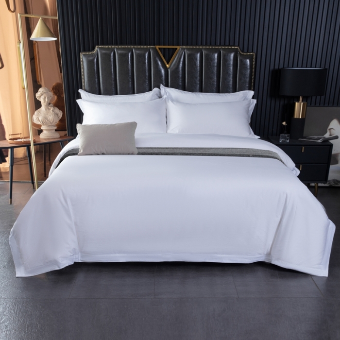 91家纺网 家纺一手货源 找家纺 棉立方酒店布草酒店被套宾馆被套三公分缎条被套全白被套纯白被套