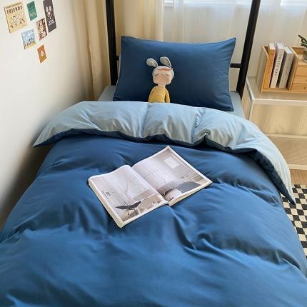 （总）四件套水洗棉床上用品被套学生宿舍床单人三件套磨毛被罩被子女冬