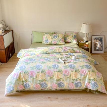 91家纺网 家纺一手货源 找家纺 （总）希文 2023新款全棉13372印花四件套 晚风告白系列