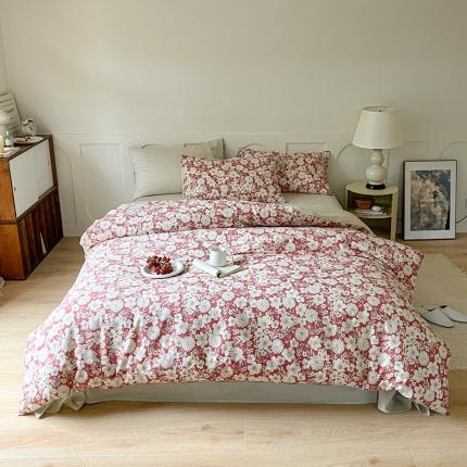 91家纺网 家纺一手货源 找家纺 （总）希文 2023新款全棉13372印花四件套 晚风告白系列