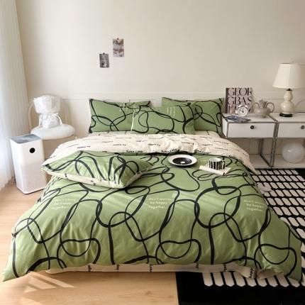 91家纺网 家纺一手货源 找家纺 （总）希文 2023新款全棉13372印花四件套 晚风告白系列