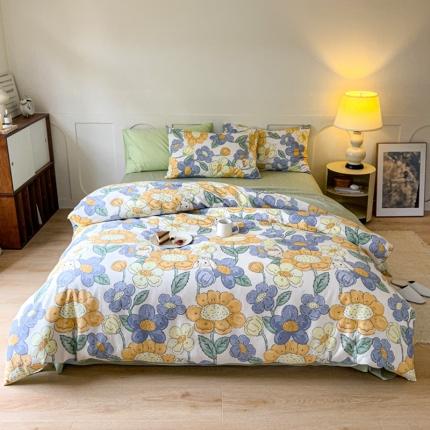 91家纺网 家纺一手货源 找家纺 （总）希文 2023新款全棉13372印花四件套 晚风告白系列