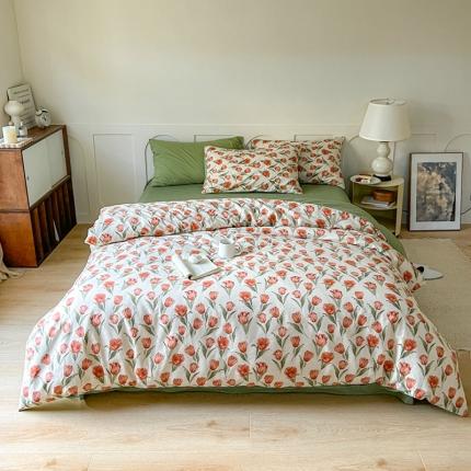 91家纺网 家纺一手货源 找家纺 （总）希文 2023新款全棉13372印花四件套 晚风告白系列