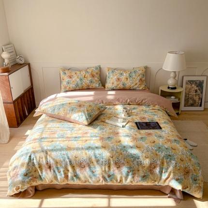 91家纺网 家纺一手货源 找家纺 （总）希文 2023新款全棉13372印花四件套 晚风告白系列