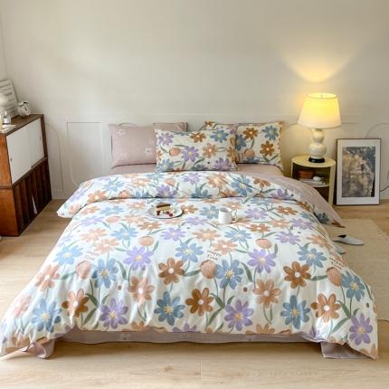 91家纺网 家纺一手货源 找家纺 （总）希文 2023新款全棉13372印花四件套 晚风告白系列