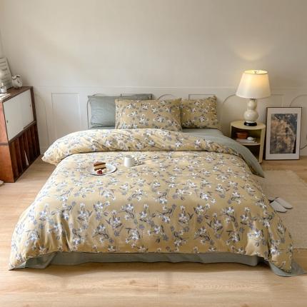 91家纺网 家纺一手货源 找家纺 （总）希文 2023新款全棉13372印花四件套 晚风告白系列