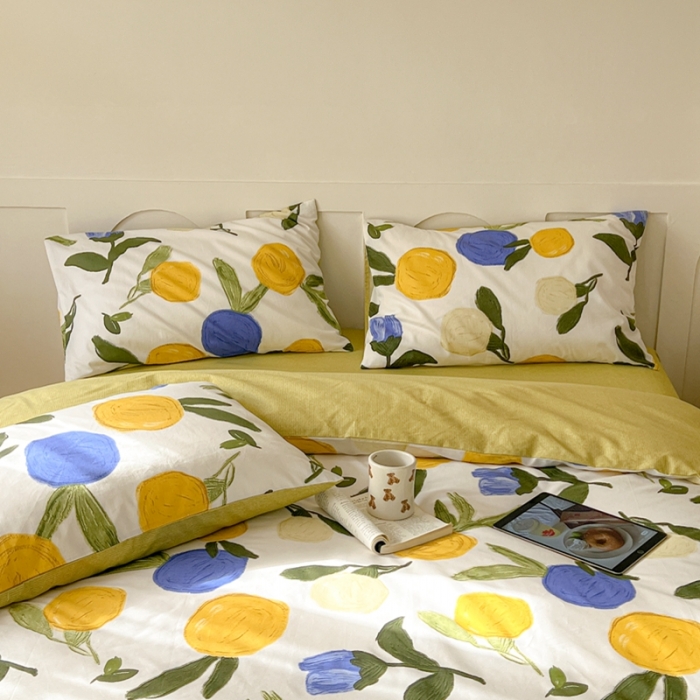 91家纺网 家纺一手货源 找家纺 希文 2023新款全棉13372印花四件套 晚风告白系列 畅想