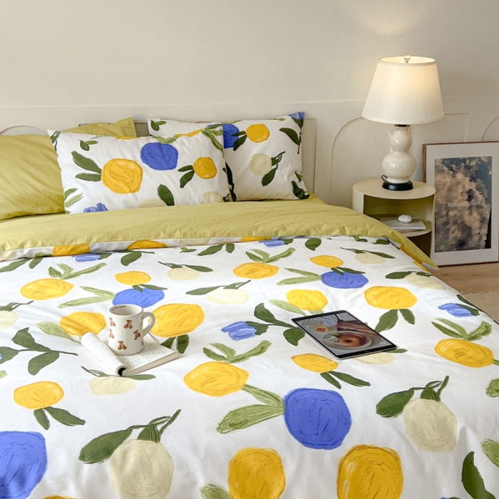 91家纺网 家纺一手货源 找家纺 希文 2023新款全棉13372印花四件套 晚风告白系列 畅想