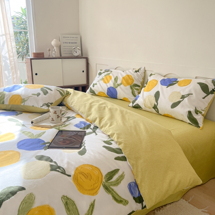 91家纺网 家纺一手货源 找家纺 希文 2023新款全棉13372印花四件套 晚风告白系列 畅想