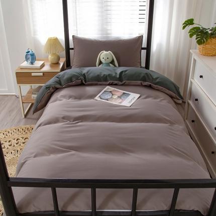 （总）水洗棉四件套磨毛非纯棉全棉床单被套学生宿舍床上三件套单人床品