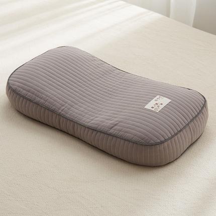 91家纺网 家纺一手货源 找家纺 乐可 2023新款全棉砂洗面包荞麦枕头枕芯 高级灰28*55cm