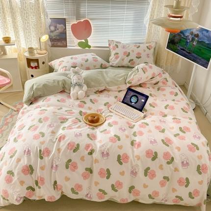 91家纺网 家纺一手货源 找家纺 （总）昔可 2023新款全棉少女心系列四件套