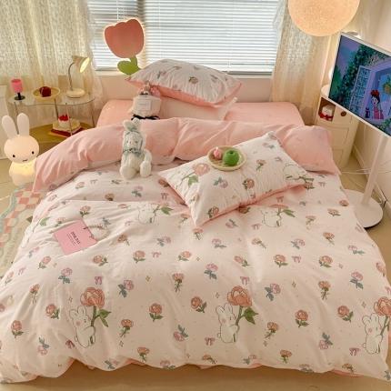 91家纺网 家纺一手货源 找家纺 （总）昔可 2023新款全棉少女心系列四件套