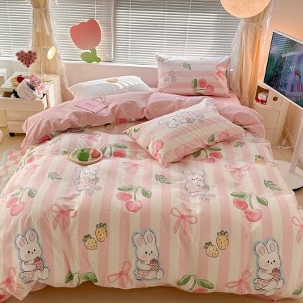 91家纺网 家纺一手货源 找家纺 （总）昔可 2023新款全棉少女心系列四件套