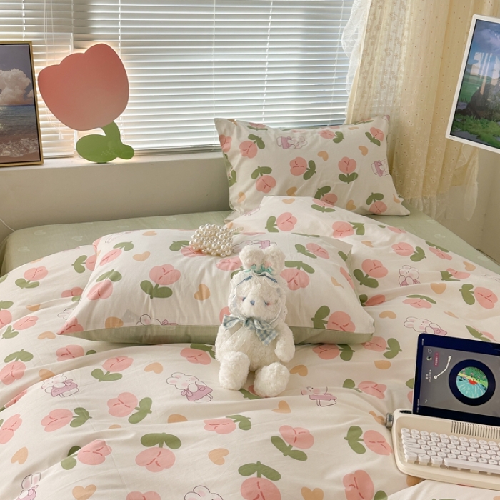 91家纺网 家纺一手货源 找家纺 （总）昔可 2023新款全棉少女心系列四件套