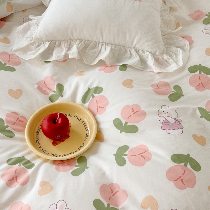 91家纺网 家纺一手货源 找家纺 （总）昔可 2023新款全棉少女心系列四件套