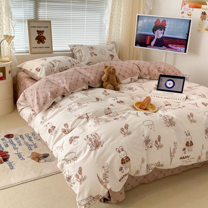 91家纺网 家纺一手货源 找家纺 昔可 2023新款全棉四件套 童话公主