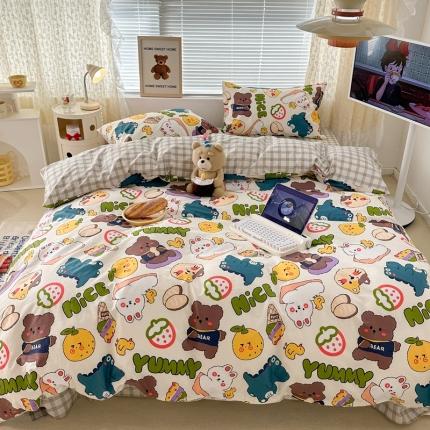 昔可 2023新款全棉四件套 熊熊乐园