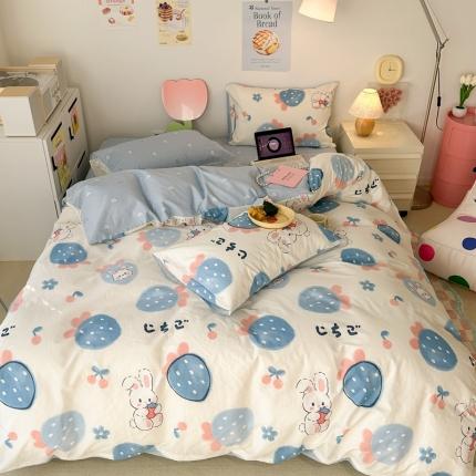 91家纺网 家纺一手货源 找家纺 （总）昔可 2023新款小清新全棉四件套