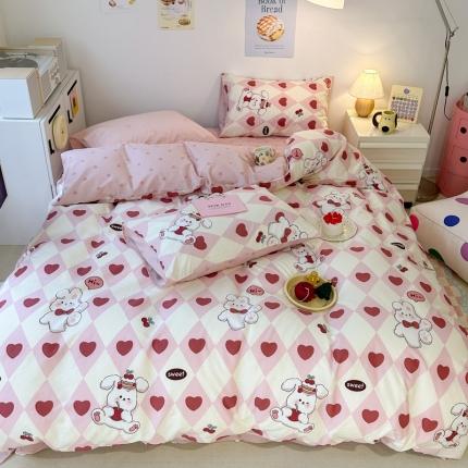 91家纺网 家纺一手货源 找家纺 （总）昔可 2023新款小清新全棉四件套