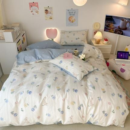 91家纺网 家纺一手货源 找家纺 （总）昔可 2023新款小清新全棉四件套