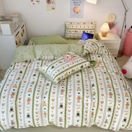 91家纺网 家纺一手货源 找家纺 （总）昔可 2023新款小清新全棉四件套