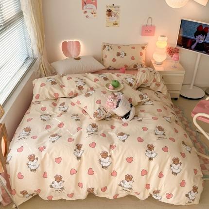 91家纺网 家纺一手货源 找家纺 （总）昔可 2023新款可爱元气卧室新款全棉四件套