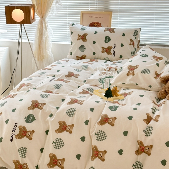 91家纺网 家纺一手货源 找家纺 （总）昔可 2023新款可爱元气卧室新款全棉四件套