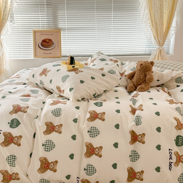 91家纺网 家纺一手货源 找家纺 （总）昔可 2023新款可爱元气卧室新款全棉四件套