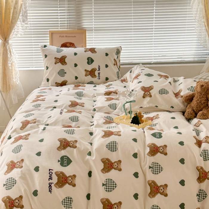 91家纺网 家纺一手货源 找家纺 （总）昔可 2023新款可爱元气卧室新款全棉四件套