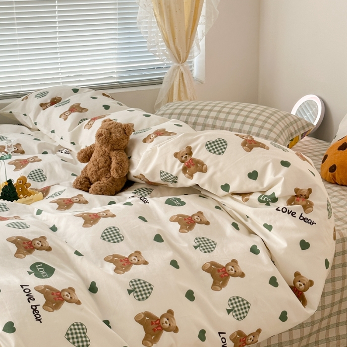 91家纺网 家纺一手货源 找家纺 （总）昔可 2023新款可爱元气卧室新款全棉四件套