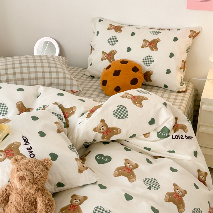 91家纺网 家纺一手货源 找家纺 （总）昔可 2023新款可爱元气卧室新款全棉四件套