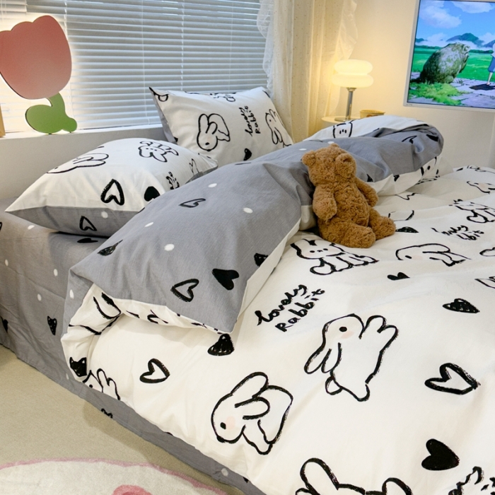 91家纺网 家纺一手货源 找家纺 （总）昔可 2023新款全棉卡通系列四件套