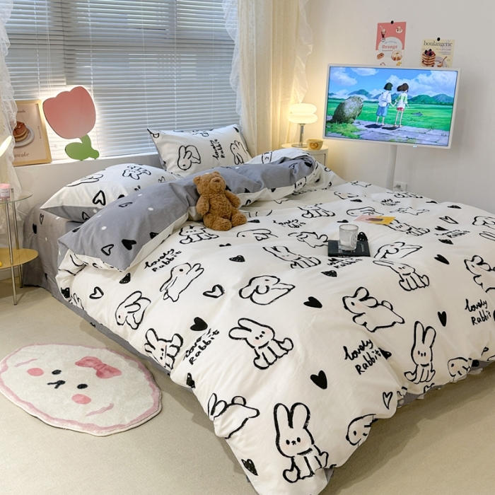 91家纺网 家纺一手货源 找家纺 （总）昔可 2023新款全棉卡通系列四件套