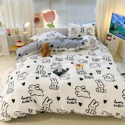 （总）昔可 2023新款全棉卡通系列四件套